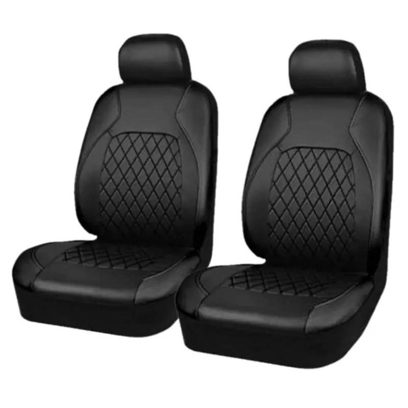 DZSFSTRHRRT Sitzbezüge Auto Universelle Autositzbezüge, Sitzbezüge, Stoff-Autositzbezug, universelles Innenzubehör Autositzbezüge(2 Pieces Black) von DZSFSTRHRRT