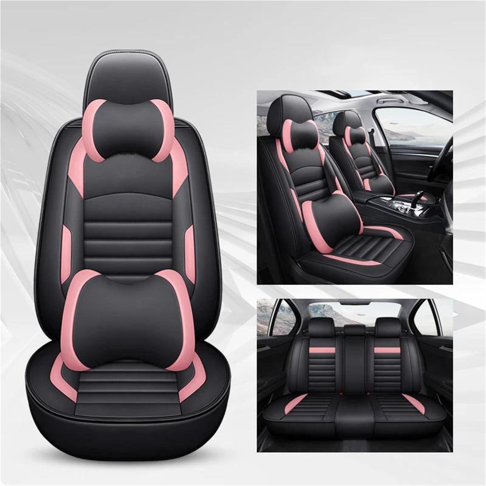 DZSFSTRHRRT Sitzbezüge Auto Vollständiger Satz Autositzbezug für Subaru Für Impreza Innenzubehör Autositzbezüge Autositzkissen Autositzbezüge(Pink 9PCS) von DZSFSTRHRRT