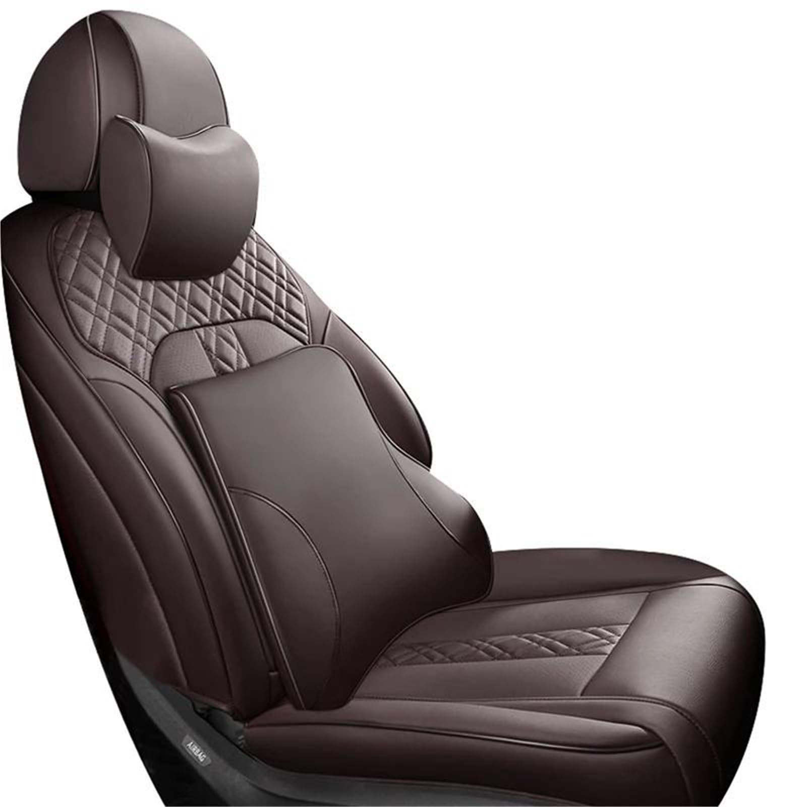 DZSFSTRHRRT Sitzbezüge Auto Vollständiger Satz Leder-Autositzbezüge für Mazda 6 GG CX5 GJ GH CX3 BK CX7 BL 3 2010 CX30 für Demio-Zubehör Autositzbezüge(Coffee+backrest) von DZSFSTRHRRT