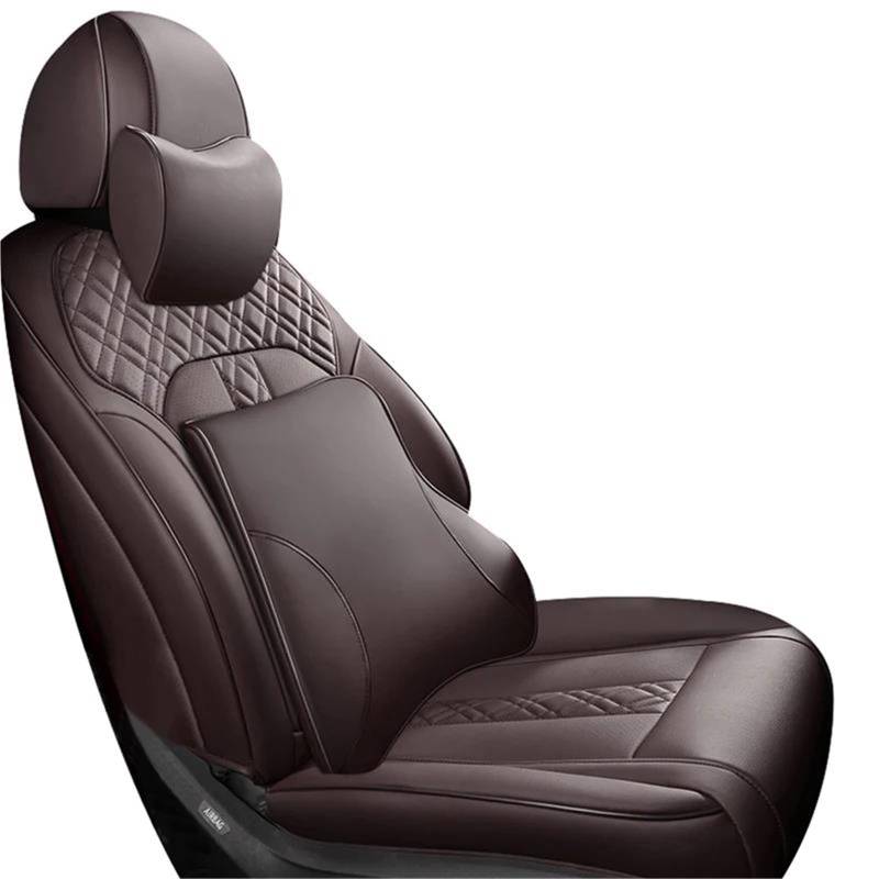 DZSFSTRHRRT Sitzbezüge Auto Vollständiger Satz Leder-Autositzbezüge für Mazda 6 GG CX5 GJ GH CX3 BK CX7 BL 3 2010 CX30 für Demio-Zubehör Autositzbezüge(Coffee+backrest) von DZSFSTRHRRT