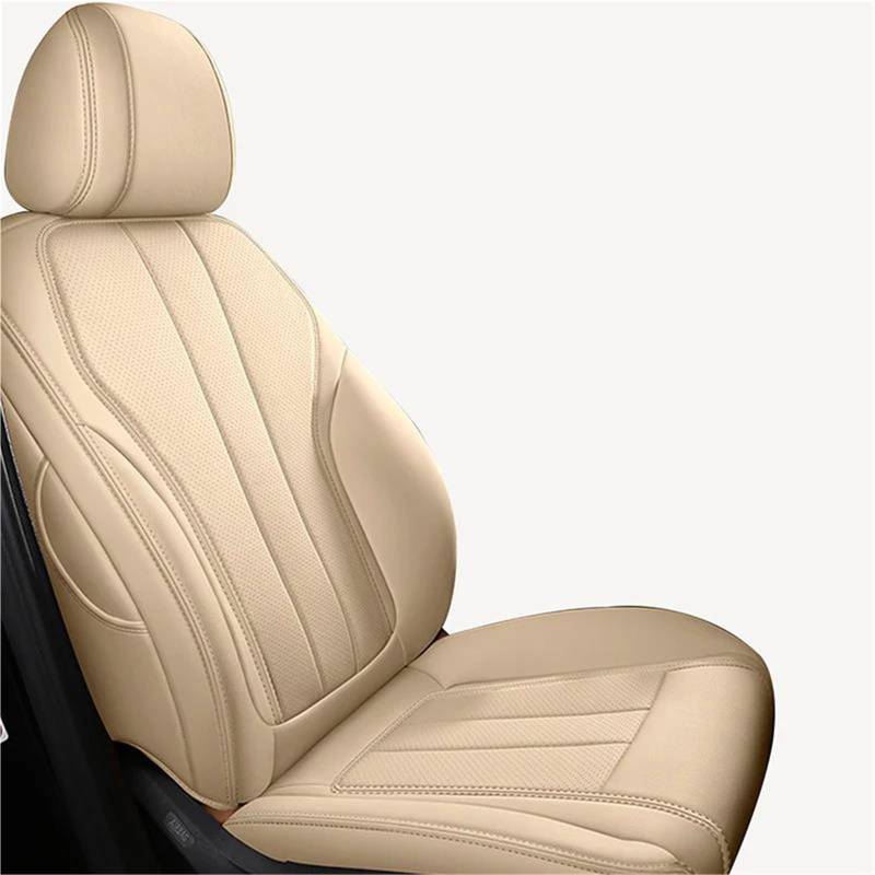 DZSFSTRHRRT Sitzbezüge Auto Vollständiger Satz Leder-Autositzbezüge nach Maß für Toyota für RAV4 2020 Autozubehör Autositzbezüge(Beige) von DZSFSTRHRRT