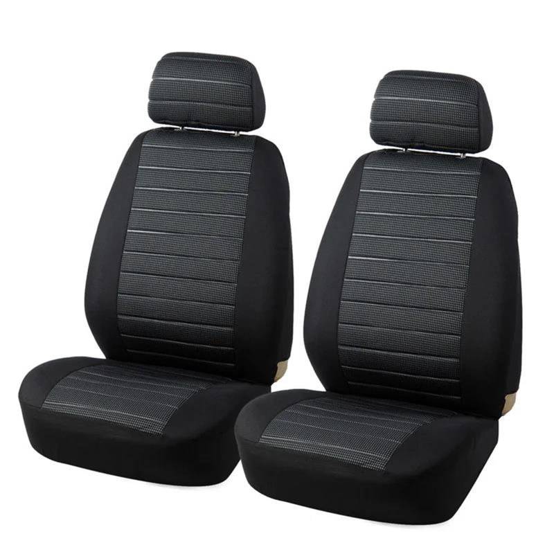 DZSFSTRHRRT Sitzbezüge Auto Vordere Autositzbezüge, kompatibel, universelles Autozubehör, Autositzbezug für Toyota, 3 Farben Autositzbezüge(Gray Front 2pcs) von DZSFSTRHRRT