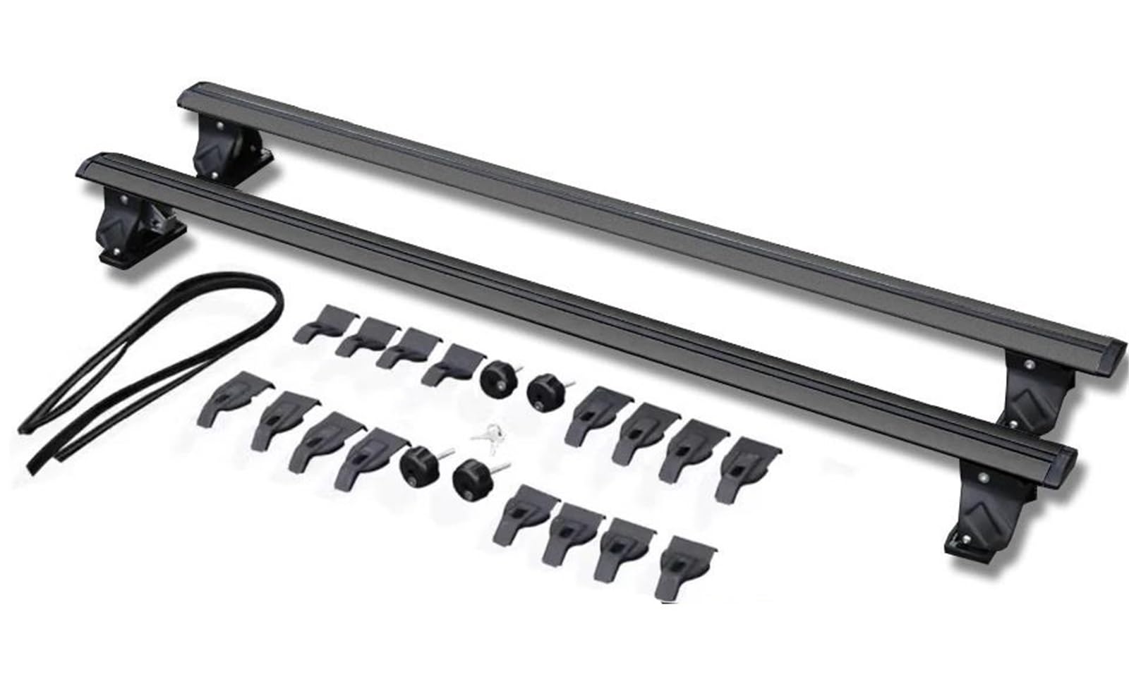 Dachträger 2PCS für Chevy für Malibu Abschließbare Dachreling Rack Dachgepäck Limousine Querstangen Querstangen Aluminium Legierung Gepäckträger(Schwarz) von DZSFSTRHRRT