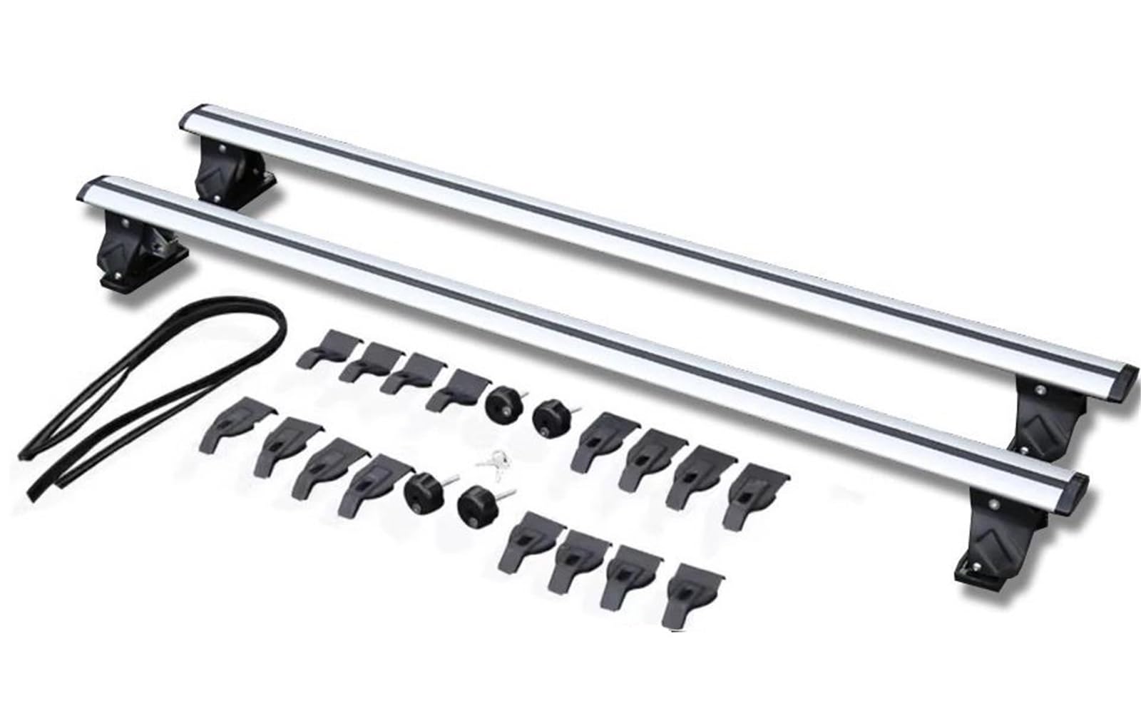 Dachträger 2PCS für Fiesta SE für Hatchback Abschließbare Dachreling Rack Dachgepäck Limousine Querstangen Querstangen Aluminium Legierung Gepäckträger(Silber) von DZSFSTRHRRT