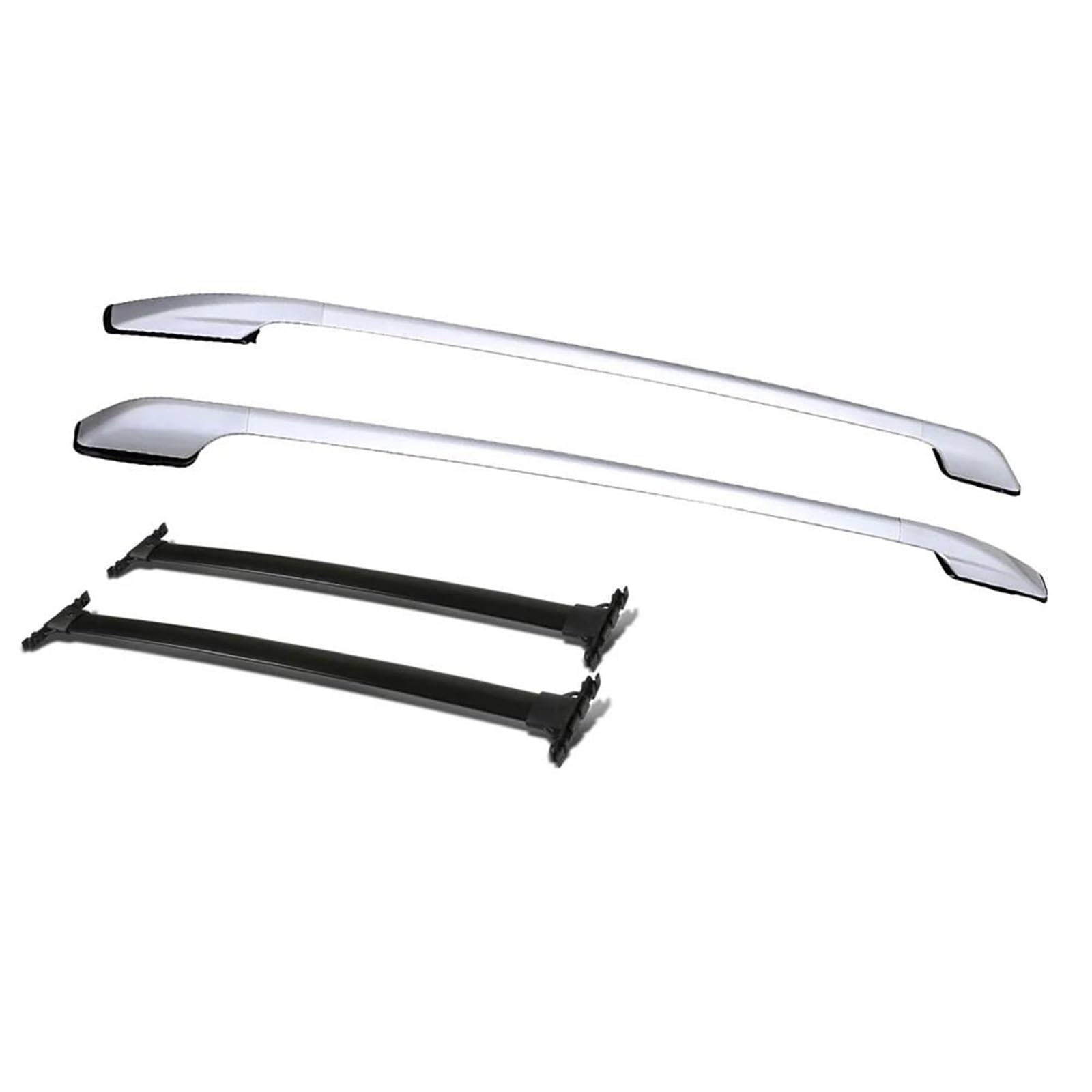 Dachträger 4pc Silber Dachträger Auto Top Dachträger Kreuz Bar Gepäck Lagerung für Toyota für RAV4 2006 2007 2008 Gepäckträger von DZSFSTRHRRT