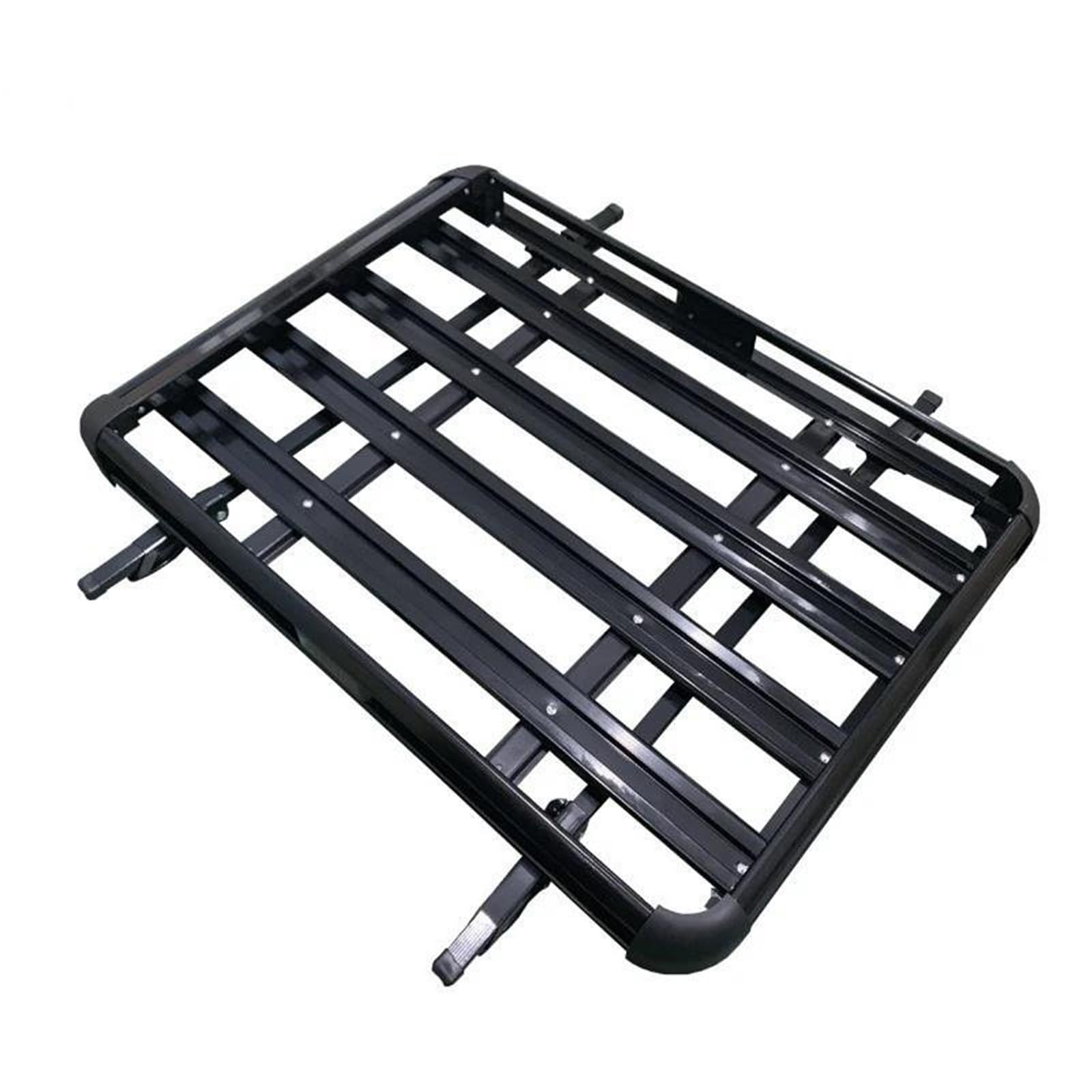 Dachträger Aluminiumlegierung 160 * 100 cm Doppeldecker Autodachträger SUV Dach Aluminiumlegierung Frachtträger Korb Fracht Dachträger Gepäckträger(Black 127x90cm) von DZSFSTRHRRT