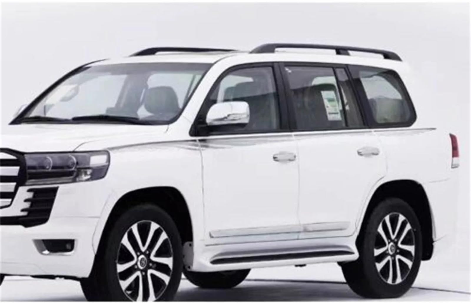 Dachträger Schwarzer Aluminium-Dachrelingträger, Querträger, Querträger, für Toyota für Land für Cruiser LC300 2021 2022 2023 Gepäckträger von DZSFSTRHRRT