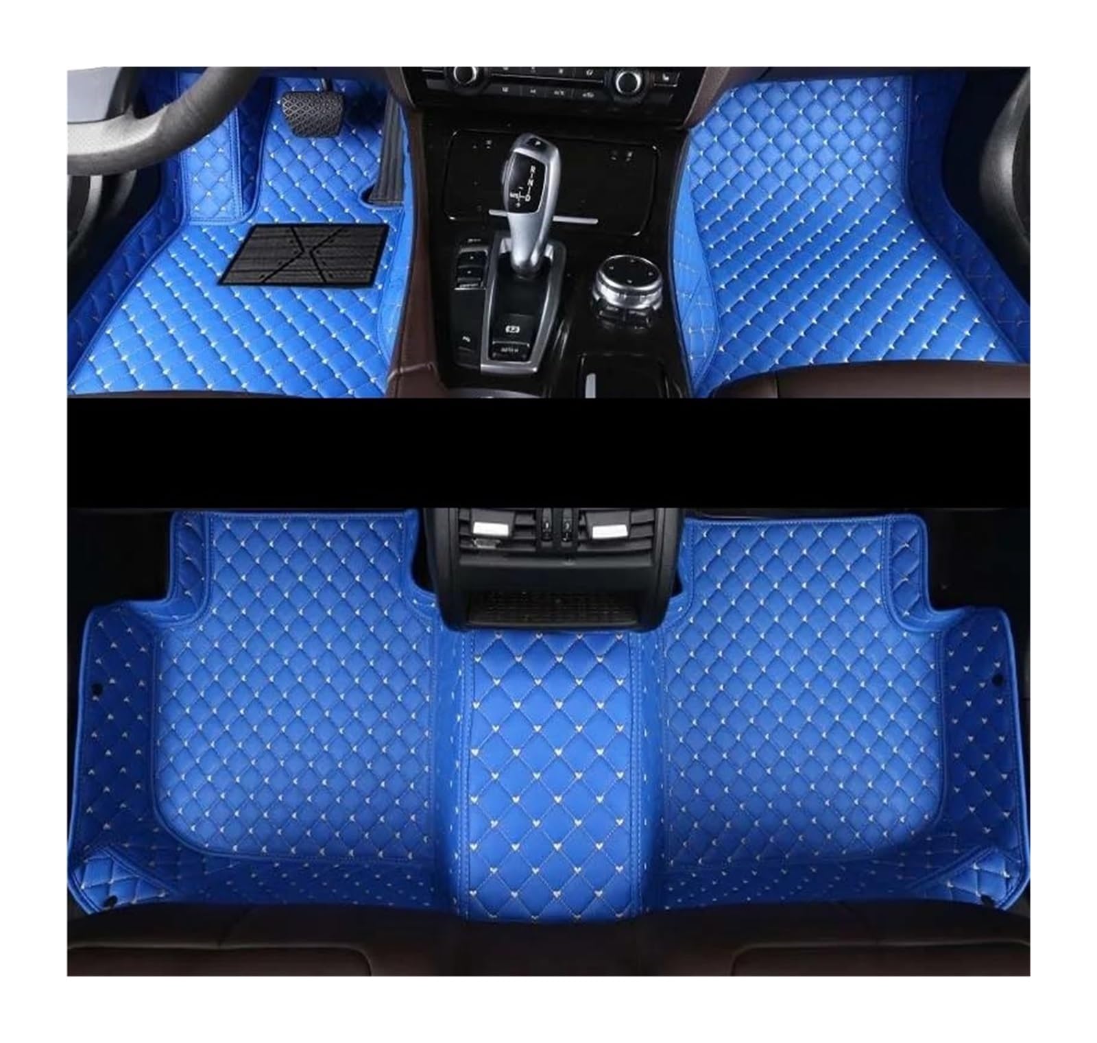 Fußmatten Custom Car Fußmatten Für X2 F39 2017 2018 2019 2020 2021 2022 2023 2024 Auto Teppiche Fuß Coche Zubehör Auto Fußmatten(Blau) von DZSFSTRHRRT