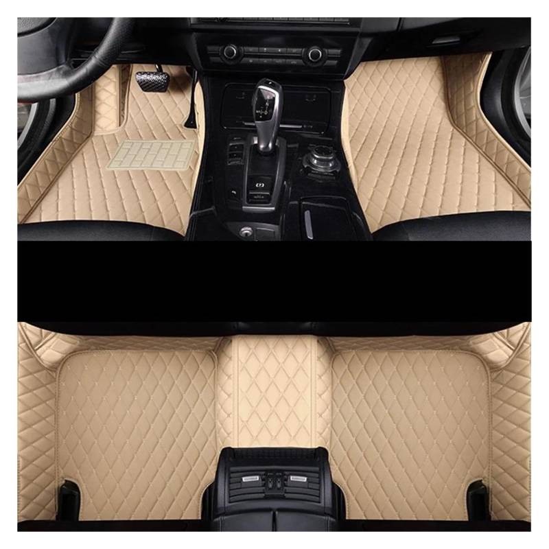 Fußmatten Custom Car Fußmatten Spezielle Auto Teppiche Leder Teppich Für X1 F48 Für Mk2 2016 2017 2018 2019 2020 2021 2022 zubehör Auto Fußmatten(Beige) von DZSFSTRHRRT