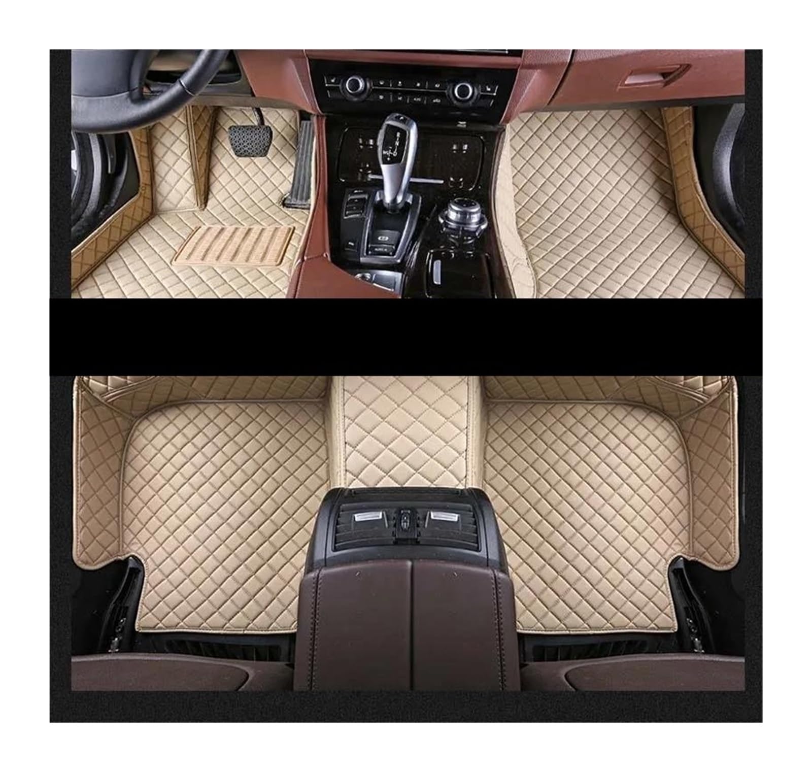 Fußmatten Custom Car Fußmatten für Mitsubishi für ASX RVR 2009-2023 Auto Teppiche Fuß Coche Zubehör Auto Fußmatten(Beige) von DZSFSTRHRRT