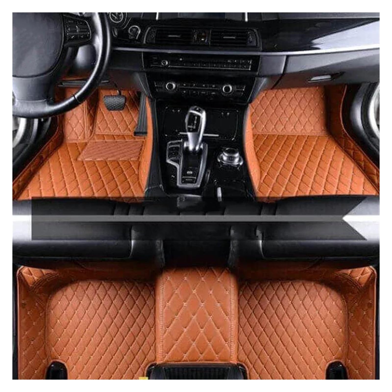 Fußmatten Für Hyundai Für Tucson 2006 2007 2008 2009 2010 2011 2012 Leder Auto Fußmatten Zubehör Leder Boden Matte Fußmatten Innen Auto Fußmatten(Braun) von DZSFSTRHRRT