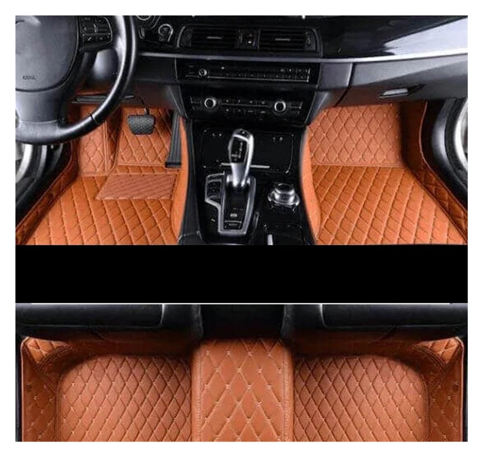 Fußmatten Für Kadjar 2015 2016 2017 2018 2019 Auto-Fußmatten Teppiche Interieur Leder Styling Dekoration Teile Autozubehör Auto Fußmatten(3ps Brown,RHD) von DZSFSTRHRRT