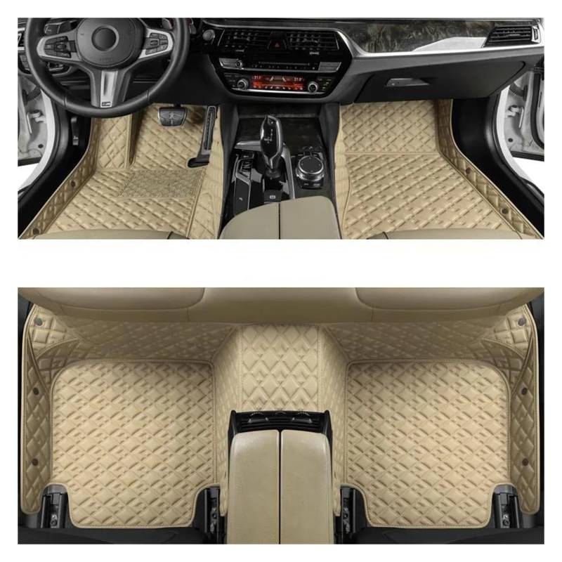 Fußmatten Luxus-Fußmatten für Toyota für Verso 2004 2005 2006 2007 2008 2009 Auto-Matten-Zubehör Innenausstattung Ersatzteile Auto Fußmatten(Beige Glossy) von DZSFSTRHRRT