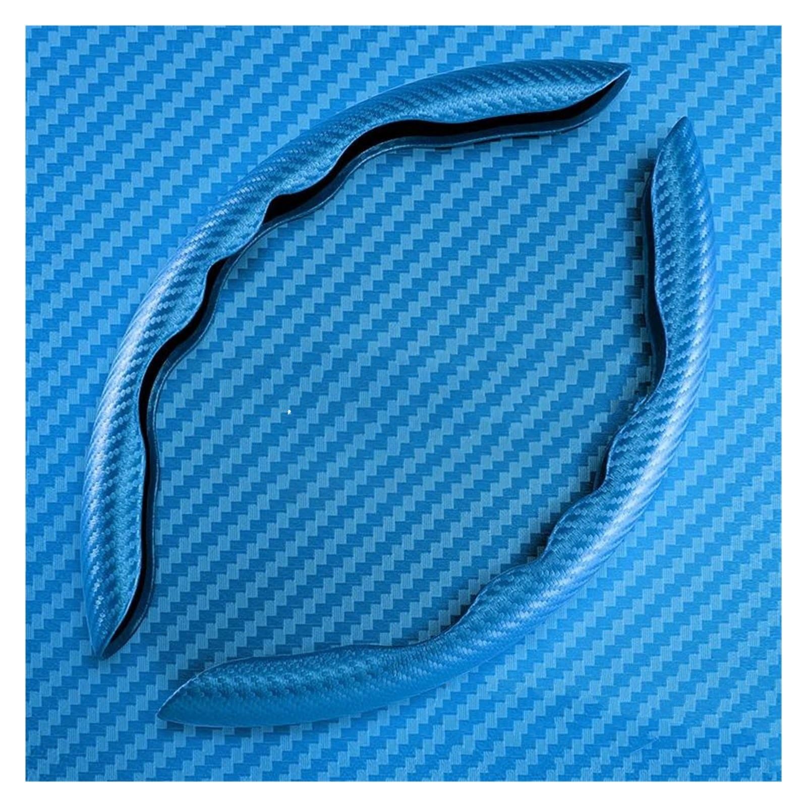 Lenkrad Abdeckung 36cm Carbon Faser Auto Lenkrad Abdeckung Nicht-slip Ultra-dünne Karte Abdeckung Sommer Auto Griff Schutzhülle Universal Lenkradabdeckung(Blau) von DZSFSTRHRRT