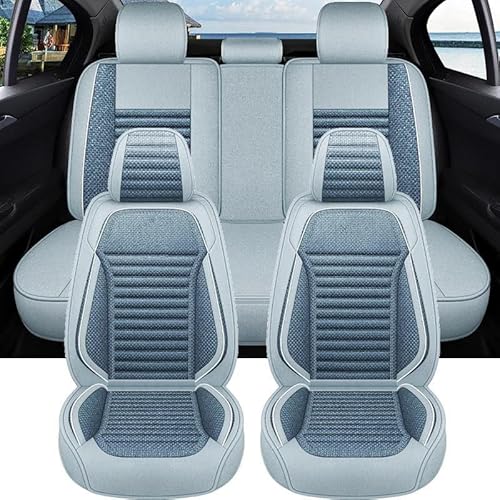 Sitzbezüge Auto Flachs Autositzbezug Komplettset für Peugeot 207 206 Zubehör Innenraum Autositzbezüge Autositzkissen Autositzbezüge(Gray 5PCS) von DZSFSTRHRRT