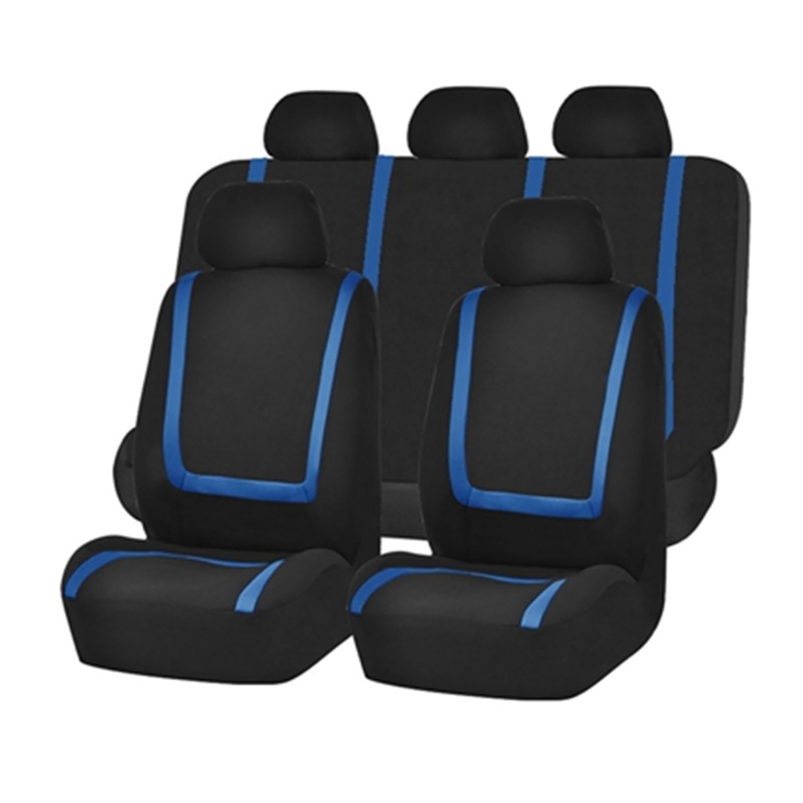 DZSGJNOF Pkw-Sitzbezüge (Vorne + Hinten) Universal Auto Sitzbezüge Für Ford Für Figo Für Fokus 1 2 3 Für Mk2 Für Fusion Für Galaxy Für Kuga 2 Auto Schonbezüge(9pcs Set Blue) von DZSGJNOF