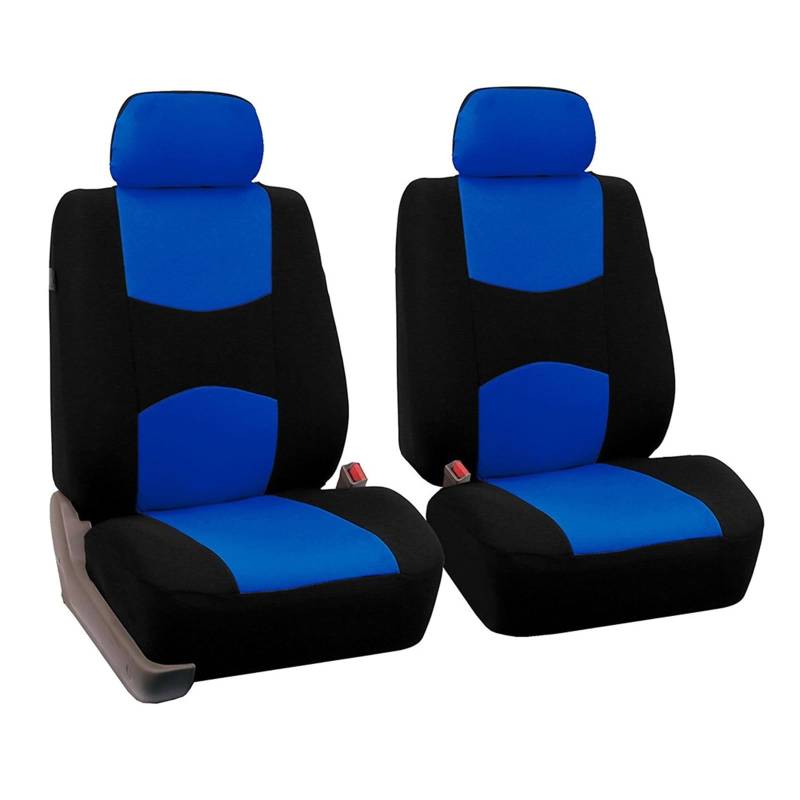 DZSGJNOF Pkw-Sitzbezüge 4 Stücke Autositzbezüge Universal Auto Kissen Protektoren Komplettset Vordersitze Atmungsaktive rutschfeste Abdeckungen Auto Innenzubehör Auto Schonbezüge(4Pcs-2 seat Blue) von DZSGJNOF