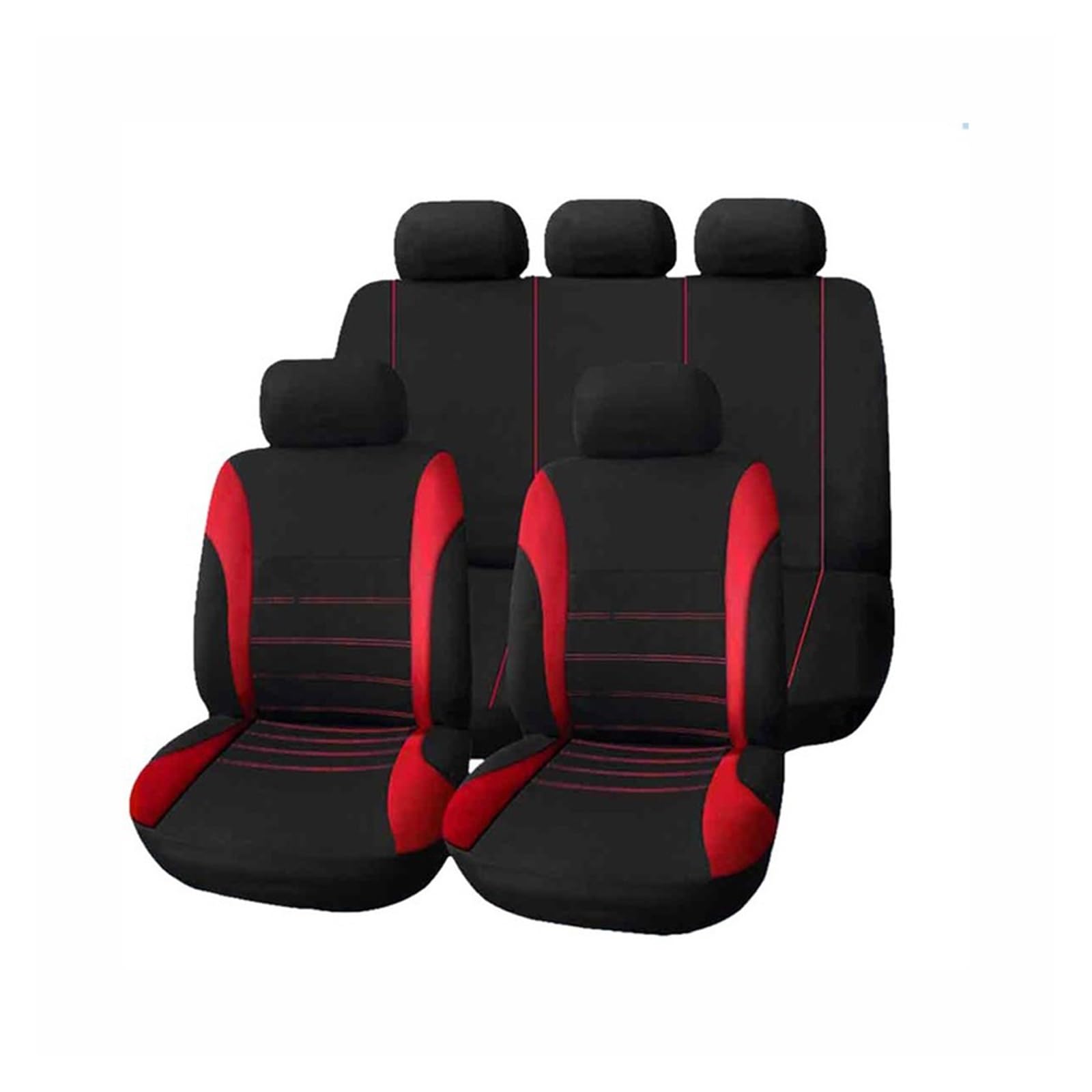 DZSGJNOF Pkw-Sitzbezüge Autositzbezug Deckt Innensitzschutz Für Chevy Für Lacetti Für Malibu Für Niva Für Sail Für Spark Für Spin Ab Auto Schonbezüge(9pcs-Red) von DZSGJNOF