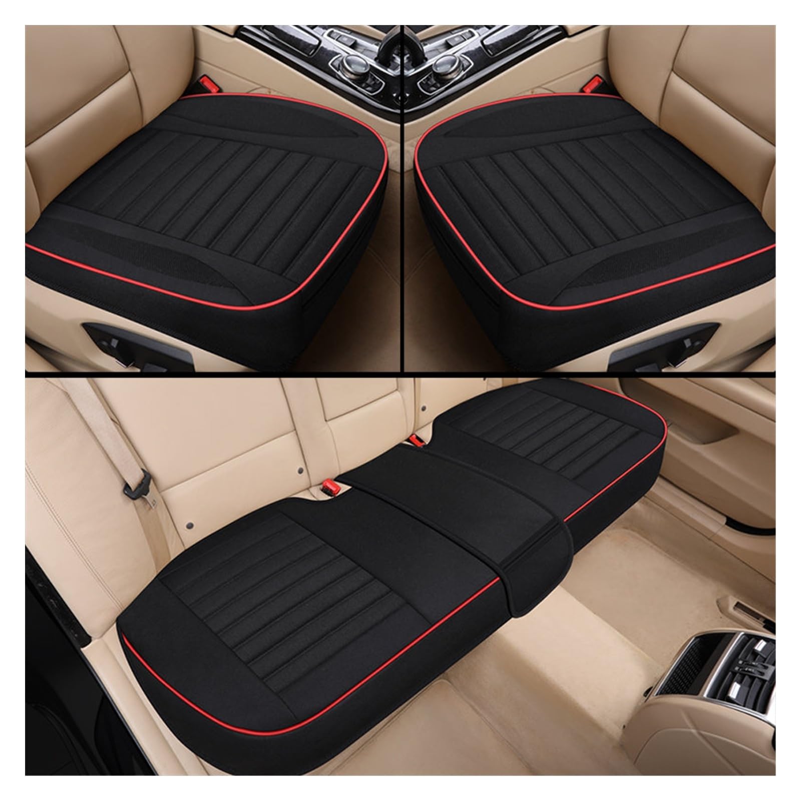 DZSGJNOF Pkw-Sitzbezüge Autositzkissen, Auto-Pad, Auto-Styling, Autositzbezug Für Kia Für Sorento Für Sportage Für Optima Auto Schonbezüge(1 Set Black) von DZSGJNOF