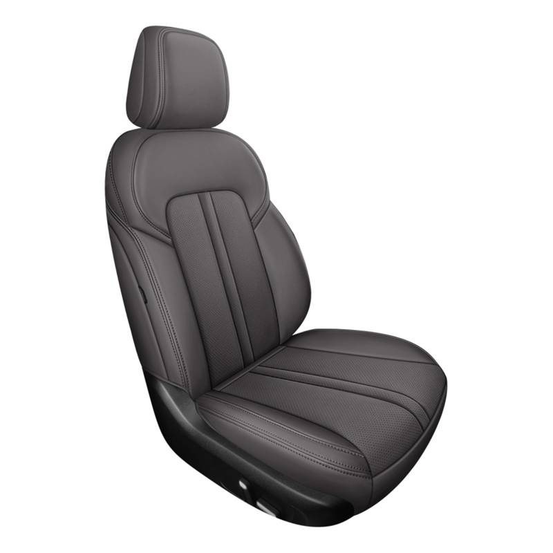 DZSGJNOF Pkw-Sitzbezüge Für SsangYong Für Actyon Für Sport Automobile 360 ​​° Volle Abdeckung Auto Sitz Abdeckung Auto Echtes Leder Innen Zubehör Auto Schonbezüge(Front Grey) von DZSGJNOF