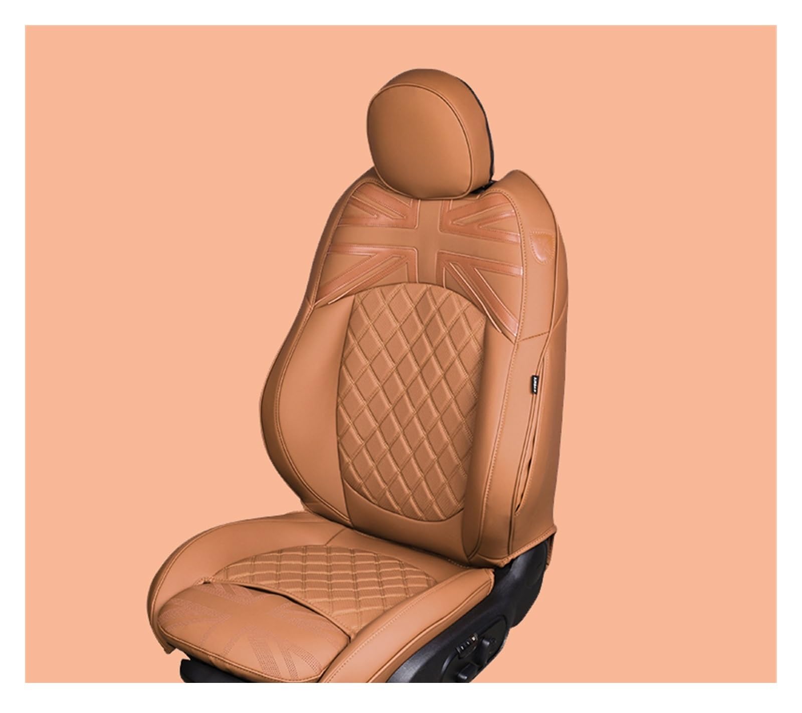 DZSGJNOF Pkw-Sitzbezüge Maßgeschneiderte Autositzbezüge Für Mini Für Cooper Für R56 Für R55 Für F54 Auto Schonbezüge(Braun,Front Seats) von DZSGJNOF