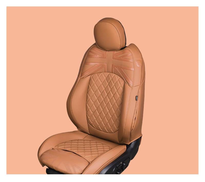 DZSGJNOF Pkw-Sitzbezüge Maßgeschneiderte Autositzbezüge Für Mini Für Cooper Für R56 Für R55 Für F54 Auto Schonbezüge(Braun,Front Seats) von DZSGJNOF