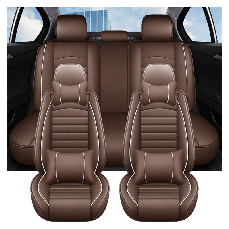 DZSGJNOF Pkw-Sitzbezüge Universal Full Set Leder Auto Sitz Abdeckung Full Set Für Mitsubishi Für L200 Sitz Schutz Auto Zubehör Innen Auto Schonbezüge(D 9 PCS) von DZSGJNOF