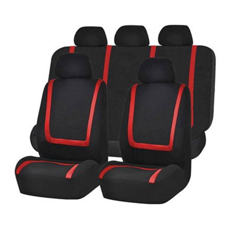 DZSGJNOF Pkw-Sitzbezüge Universeller Autositzbezug Für Chevy Für Lacetti Für Captiva Für Sonic Für Spark Für Cruze Zubehörbezüge Auto Schonbezüge(9pcs Set Gray) von DZSGJNOF