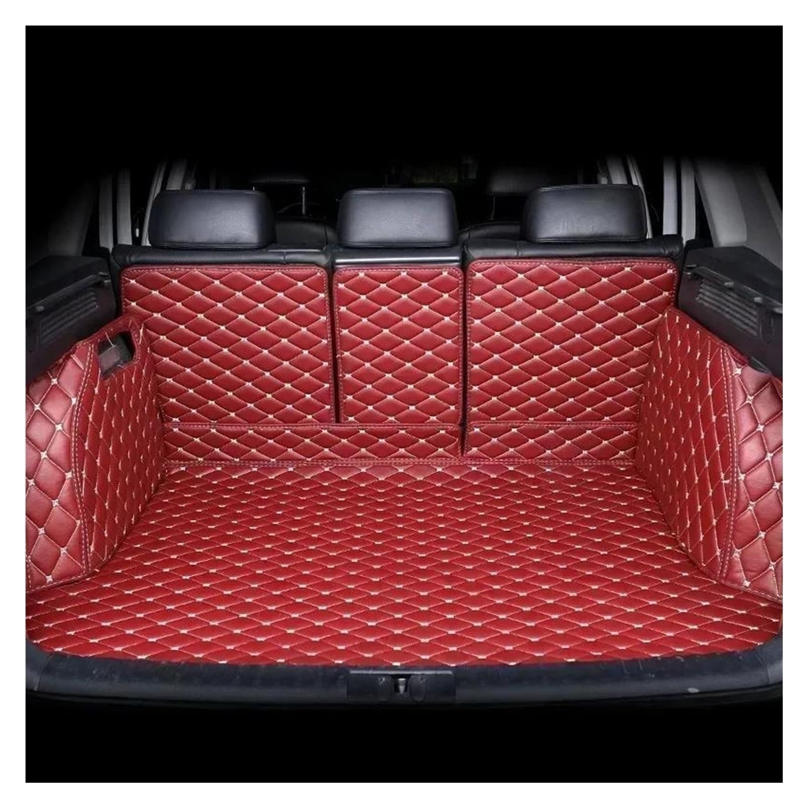 Kofferraummatte Für Volvo XC90 7 Sitze 2015 2016 2017 2018 2019 2020 2021 Innendetails Vollständige Abdeckung Maßgefertigte Kofferraummatten Anti Rutsch Matte(WEINROT) von DZSGJNOF
