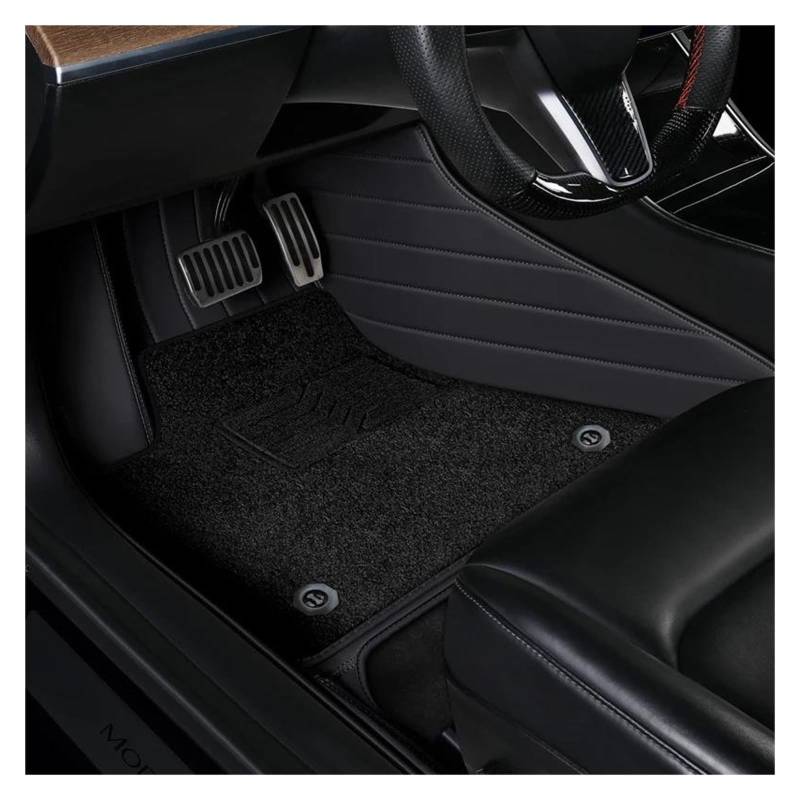 Auto Fußmatten Luxus-Auto-Fußmatten für Chevy für Orlando 2012 2012 2014 Auto-Automatten, komplettes Set, Innenausstattung Autofußmatten(Schwarz) von DZSGTTUJJ