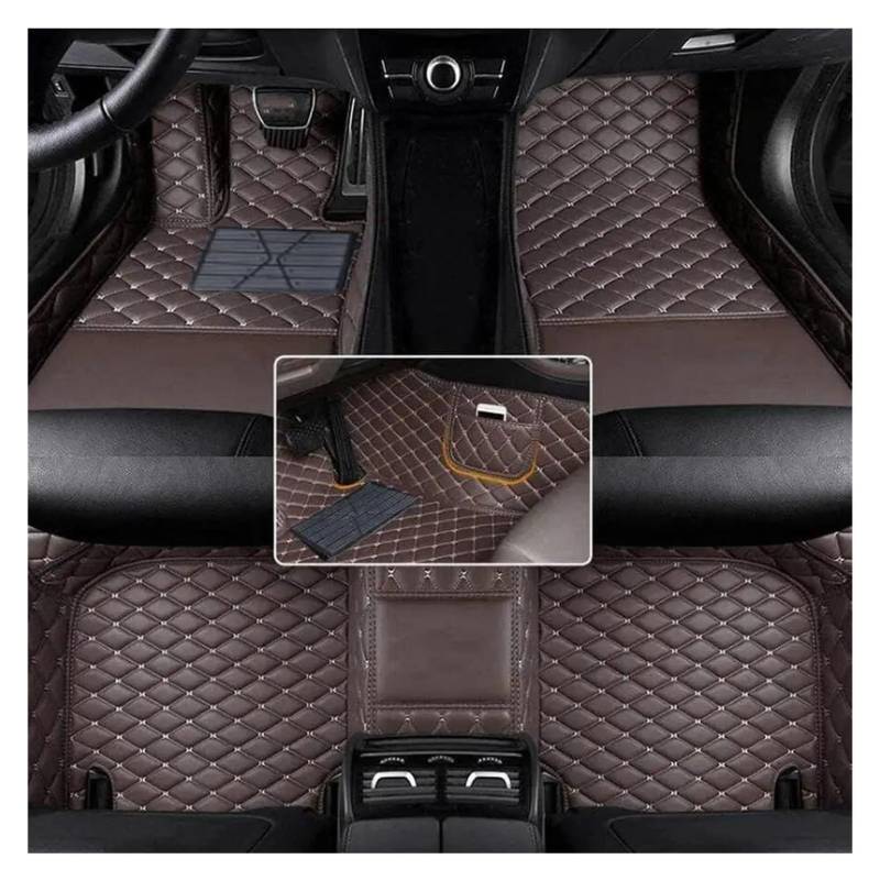 Auto Fußmatten Maßgeschneiderte Kunstleder Auto Bodenmatte für Mazda 3 BK 2003 2004 2005 2006 2007 Innenausstattung Autofußmatten(Kaffee) von DZSGTTUJJ