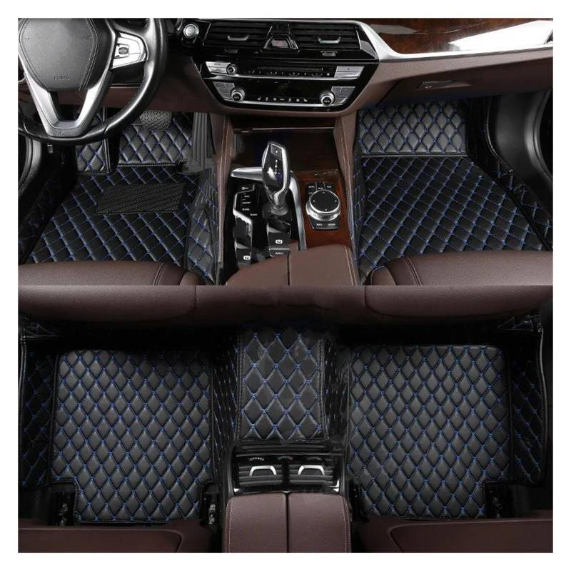 Fußmatten Auto-Bodenmatte Für 6er-Serie Für E63 2 Türen 2003-2010 Innenausstattung Teppich Kofferraummatte Automatten(Schwarz Blau) von DZSGTTUJJ