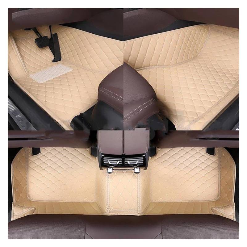 Fußmatten Auto-Bodenmatte Für Hyundai Für Tucson Alle Modelle Für Tucson 2006-2022 Autoteppich Teppich Fußgängerbrücke Zubehör Styling Automatten(Beige) von DZSGTTUJJ