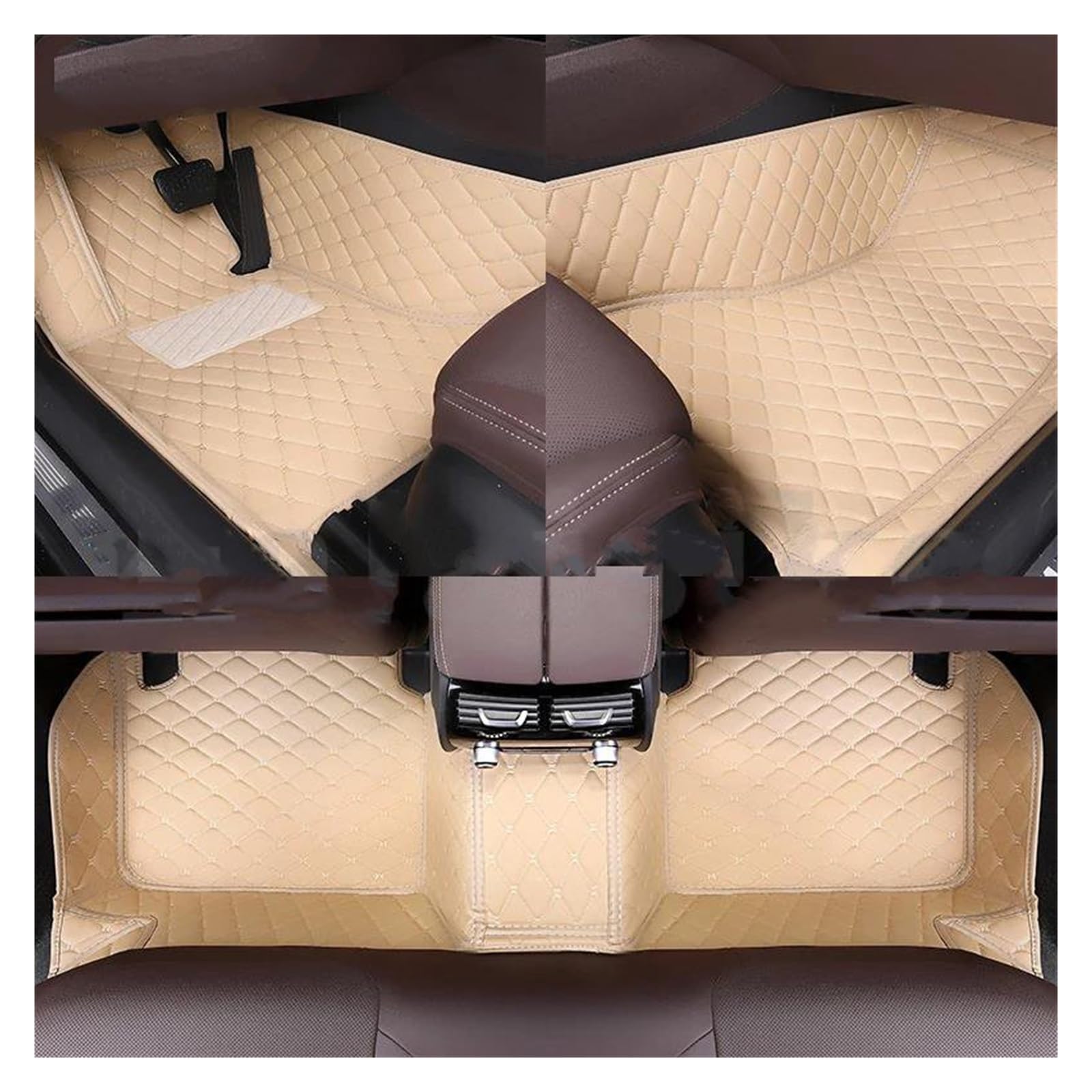 Fußmatten Auto-Fußmatten Für Boxster Für 987 981 2004-2012 Alle Modelle Autozubehör Styling Teppiche Teppich Teppich Innenteile Automatten(Beige) von DZSGTTUJJ