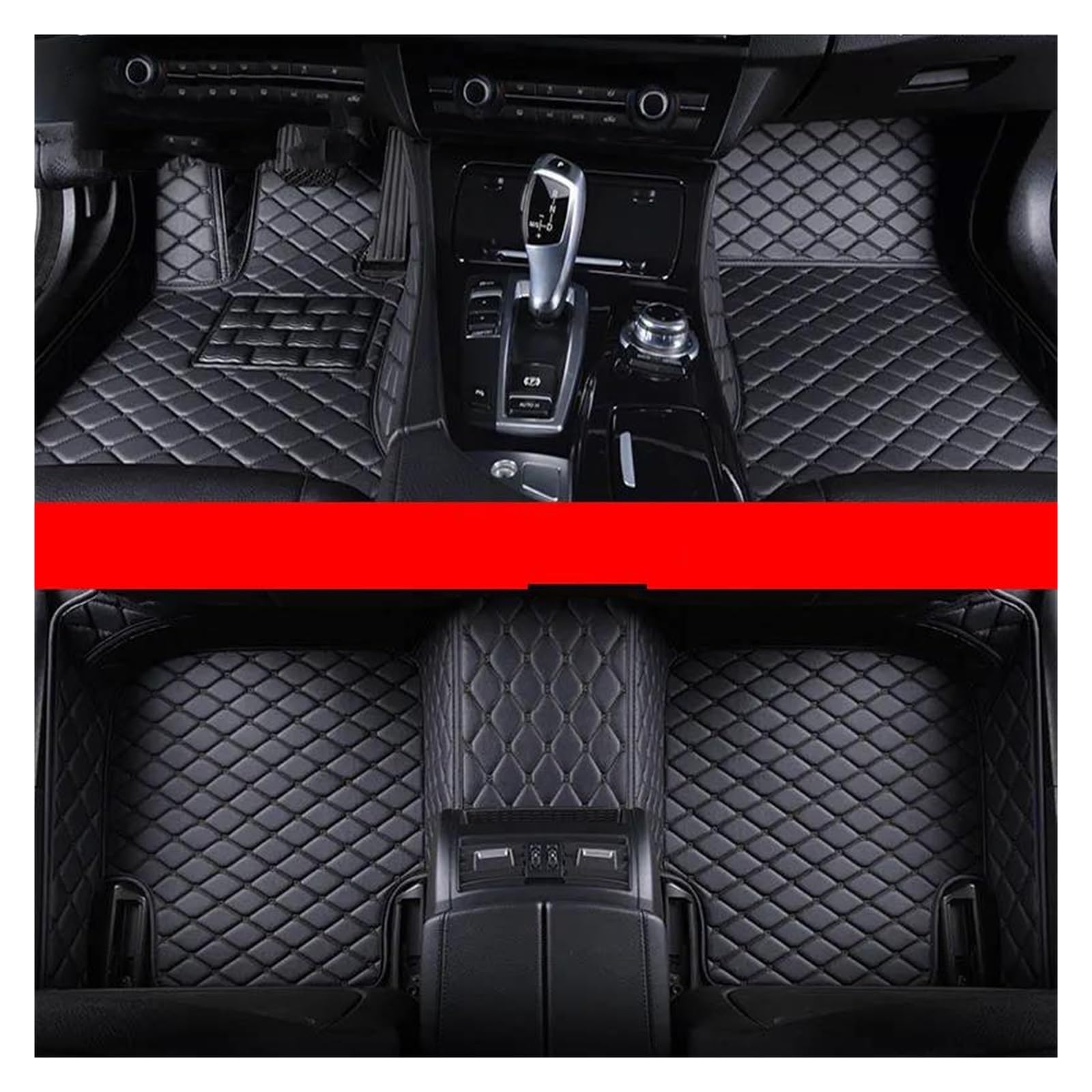 Fußmatten Custom Car Fußmatten Für Toyota Für Fortuner 2004-2024 Auto Zubehör Fuß Teppich Automatten(Schwarz) von DZSGTTUJJ