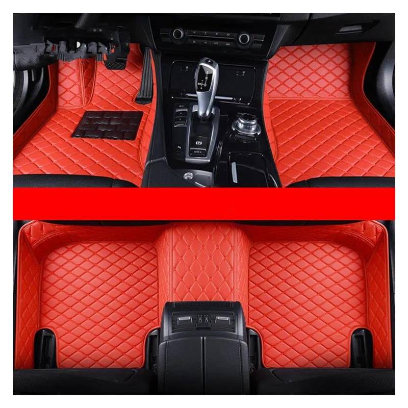 Fußmatten Für X5 E53 E70 F15 G05 X5M Custom Car Fußmatten Auto Zubehör Fuß Teppich Automatten(Rot) von DZSGTTUJJ