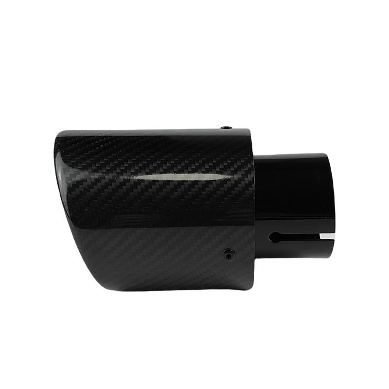 Auspuffblenden Auto Glossy Twill Carbon Fiber Schalldämpfer Spitze Auspuff System Rohr Schalldämpfer Düse Universal Crimpen Edelstahl Silber Endrohrblenden(60mm-114mm) von DZSHONGXINSM