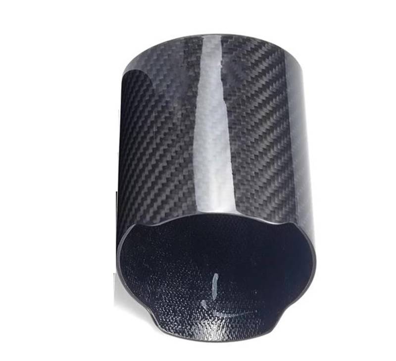 Auspuffblenden Für DIY-Auto-Universal-Auspuffrohr Carbon Fiber Cover Auspuff Schalldämpfer Rohrspitze Fall Auspuffspitze Gehäuse Endrohrblenden(Glossy In 114mm) von DZSHONGXINSM