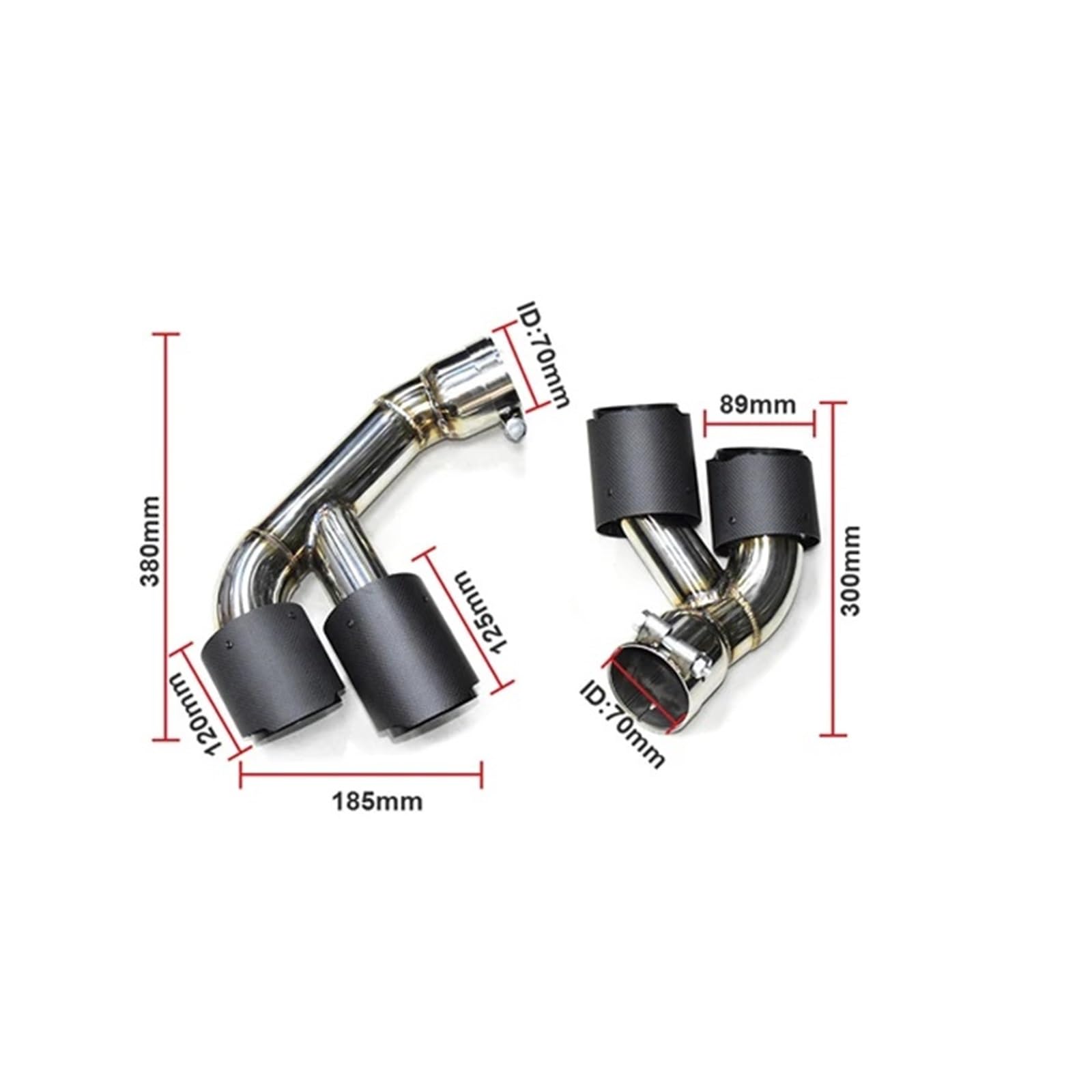 Auspuffblenden Quad-Auto-Auspuffblende Für F15 X5 35i 2014-2018 UP X5M Look Schalldämpferblende Edelstahl Auto-Auspuffrohr Endrohr Endrohrblenden(Carbon B) von DZSHONGXINSM