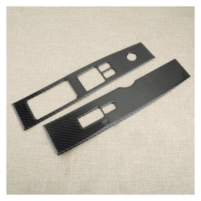 Car Trim Interior Strips 2 Stücke Schwarz Auto Fensterheber Schalter Panel Abdeckung Trim Aufkleber Rahmen Dekor für Nissan 350Z 2003-2009 LHD von DZSHONGXINSM