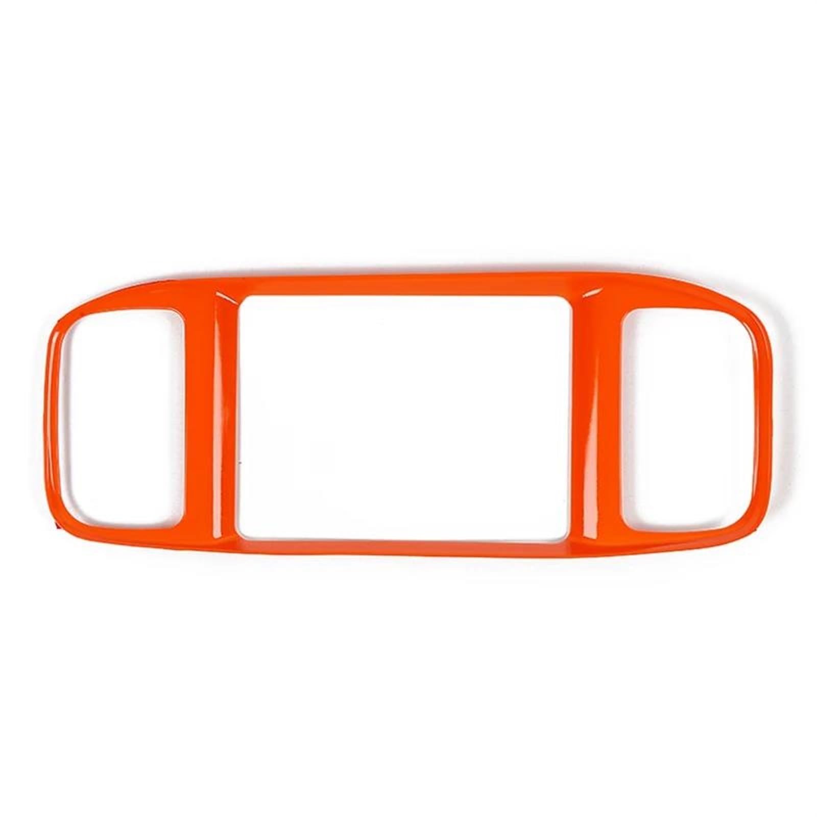 Car Trim Interior Strips Auto Dashboard Navigation Screen Panel Rahmen Trim Abdeckung Dekoration Aufkleber Zubehör Für Dodge Für Charger 2015 +(Orange) von DZSHONGXINSM