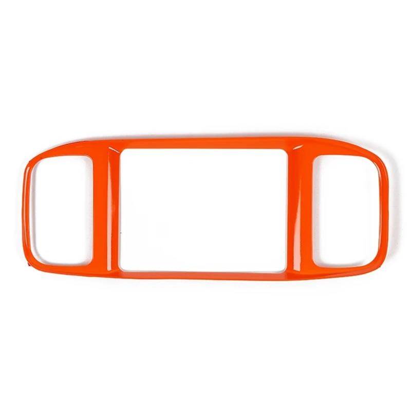 Car Trim Interior Strips Auto Dashboard Navigation Screen Panel Rahmen Trim Abdeckung Dekoration Aufkleber Zubehör Für Dodge Für Charger 2015 +(Orange) von DZSHONGXINSM