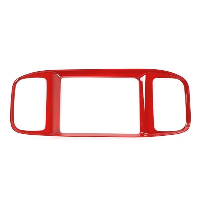 Car Trim Interior Strips Auto Dashboard Navigation Screen Panel Rahmen Trim Abdeckung Dekoration Aufkleber Zubehör Für Dodge Für Charger 2015 +(Rot) von DZSHONGXINSM