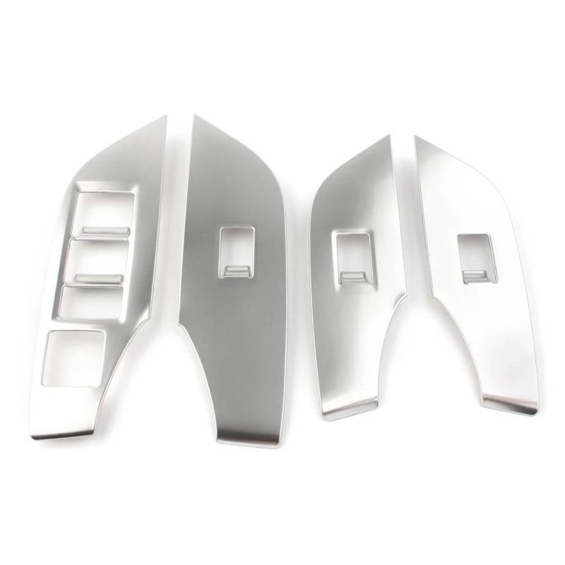 Car Trim Interior Strips Auto Innere Fenster Schalter Panel Molding Abdeckung Trim Für Toyota Für RAV4 2019 2020 Edelstahl Auto Decora Zubehör RHD LHD(RHD Silver) von DZSHONGXINSM