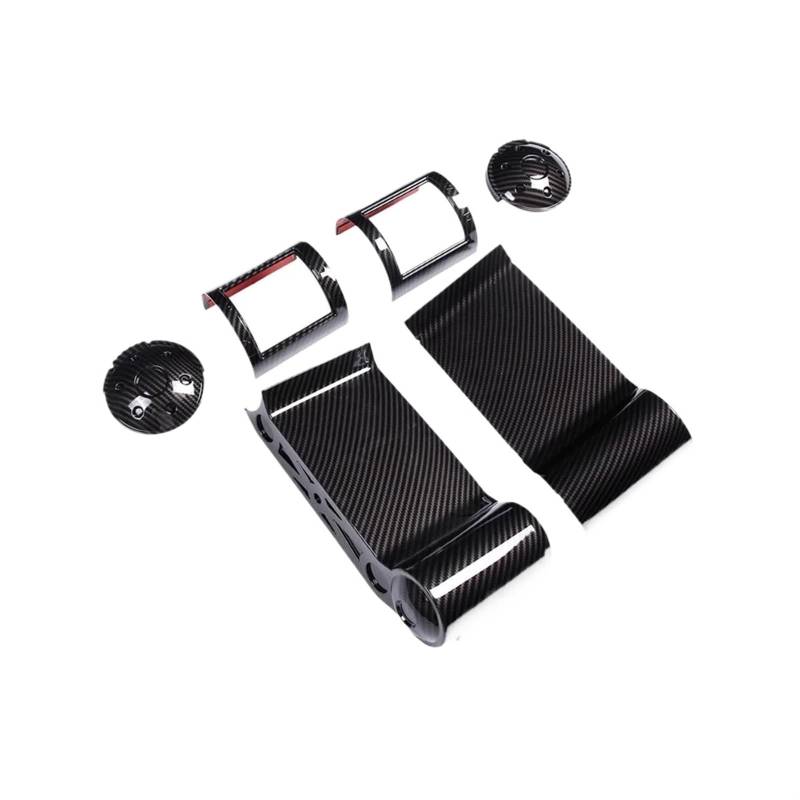 Car Trim Interior Strips Auto Schwarz ABS Auto Armaturenbrett Seite Luftauslass Rahmen Abdeckung Trim für Toyota FJ für Cruiser 2007-2021 von DZSHONGXINSM