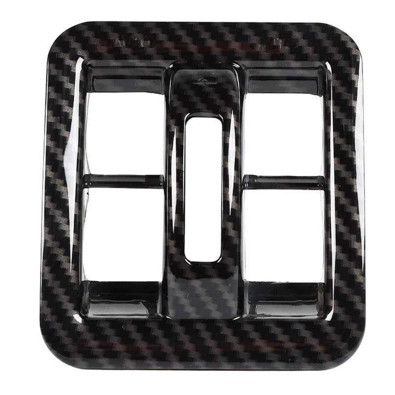 Car Trim Interior Strips Auto Windows Schalter Taste Panel Dekoration Abdeckung Aufkleber Rahmen Trim Zubehör Für Jeep Für Wrangler Für JK 2011-2017(Kohlenstoff-Look) von DZSHONGXINSM