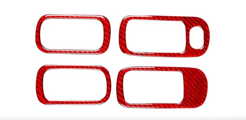 Car Trim Interior Strips Für CIVIC 2002 Innen Tür Pull Griff Rahmen Panel Trim Abdeckung Auto Innen Zubehör Dekorative Aufkleber(Rot) von DZSHONGXINSM