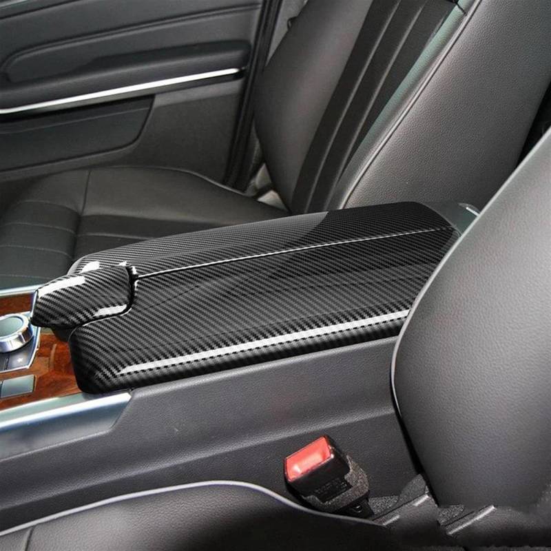 Car Trim Interior Strips LHD Zentrale Steuerung Armlehne Lagerung Box Panel Abdeckung Rahmen Für Mercedes Für Benz E CLS Klasse W212 W218 e200 E260 E300 CLS260(Kohlenstoff-Look) von DZSHONGXINSM