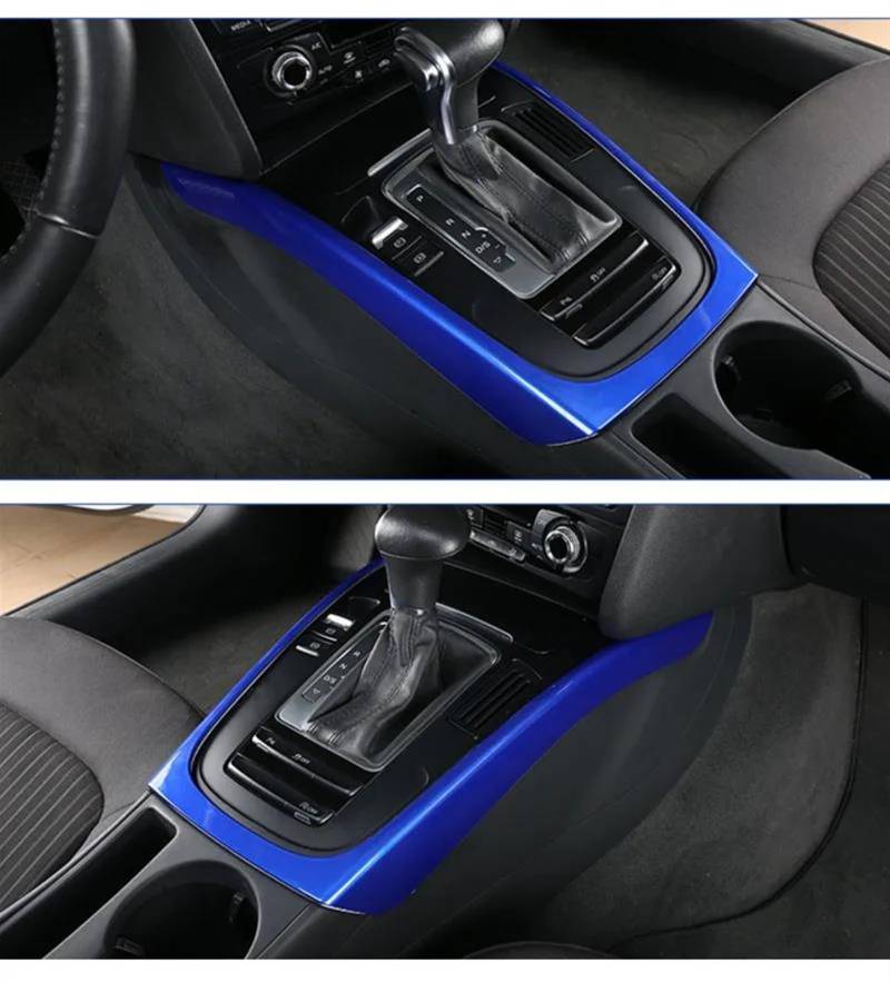 Car Trim Interior Strips Mittelkonsole Schalttafel Rahmen Dekoration Abdeckung Trim Für Q5 8R 2009-2017 Auto Styling Innen Geändert Zubehör(Blau) von DZSHONGXINSM