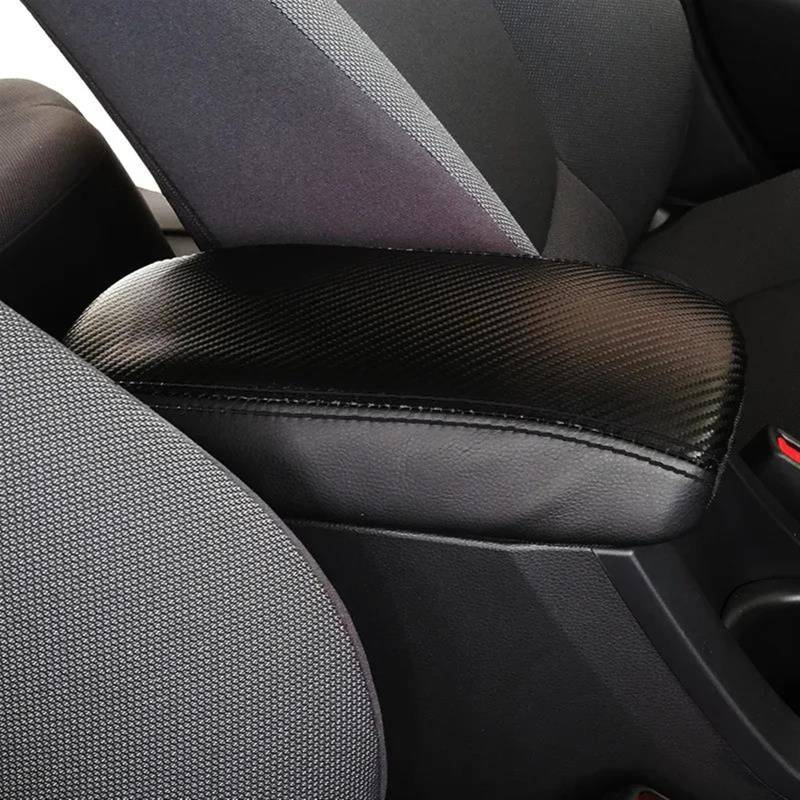 Car Trim Interior Strips PU Leder Auto Armlehne Abdeckung Trim Center Konsole Deckel Auto Für Toyota Für Corolla 2019 2020 2021 2022(Shape E) von DZSHONGXINSM